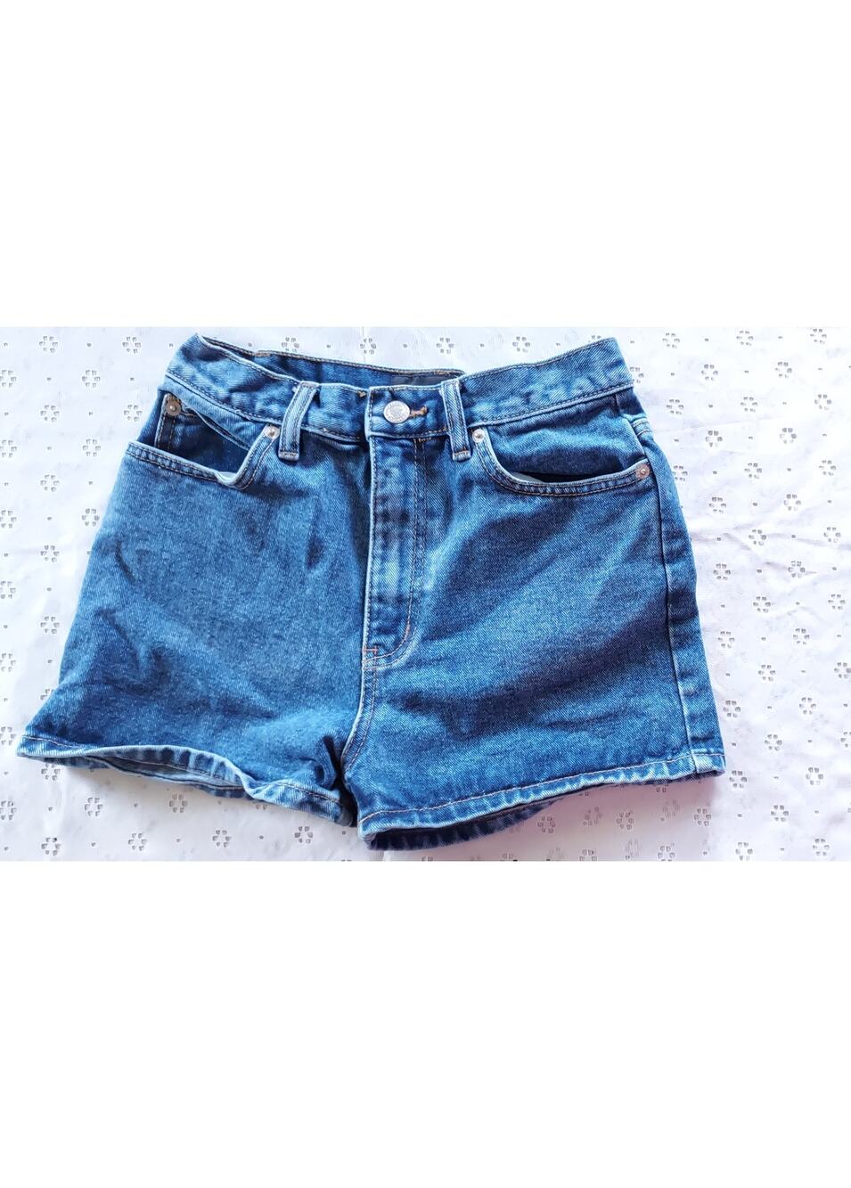 PBX Basics Flawless Girls Dark Wash 5 Pocket Denim Shorts Size 12